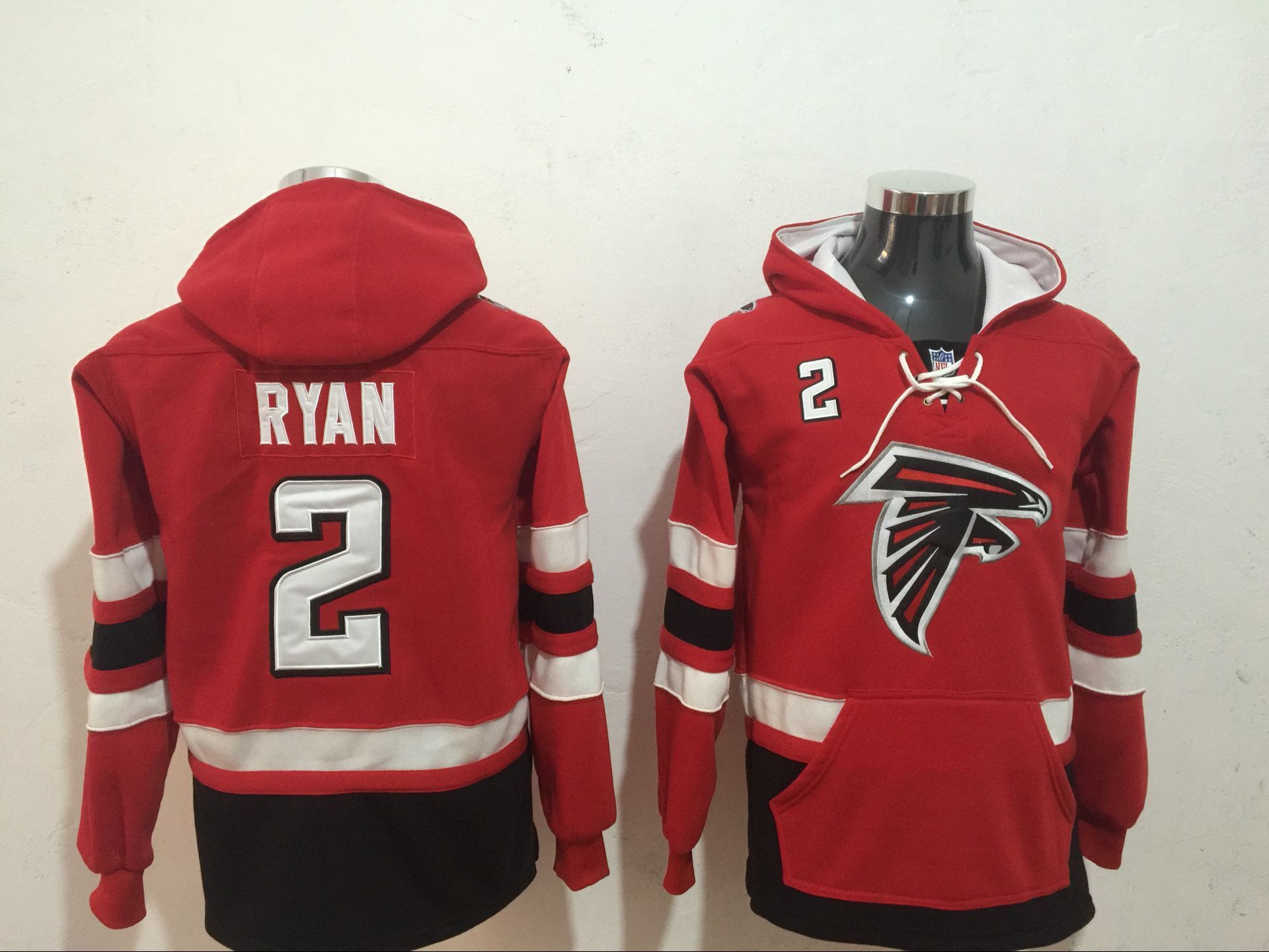 Men NFL Nike Atlanta Falcons #2 Ryan red Sweatshirts->nfl sweatshirts->Sports Accessory